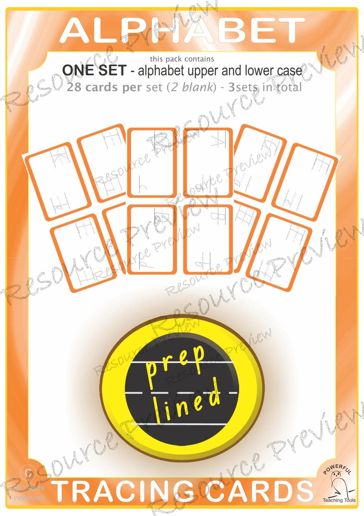 Alphabet Tracers prep lined