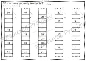 Skip counting back 1 2 5 10+ pack