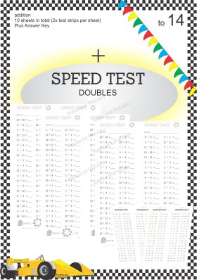Number Facts Speed Tests: Doubles to 14 (addition)
