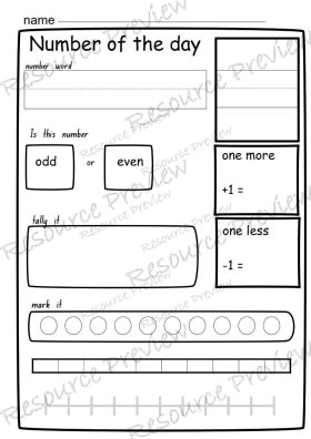 Number of the day to 10 template