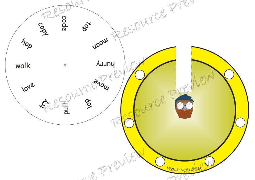 Verb tense dialer set ed and ing rules 1-4 mix - Image 2