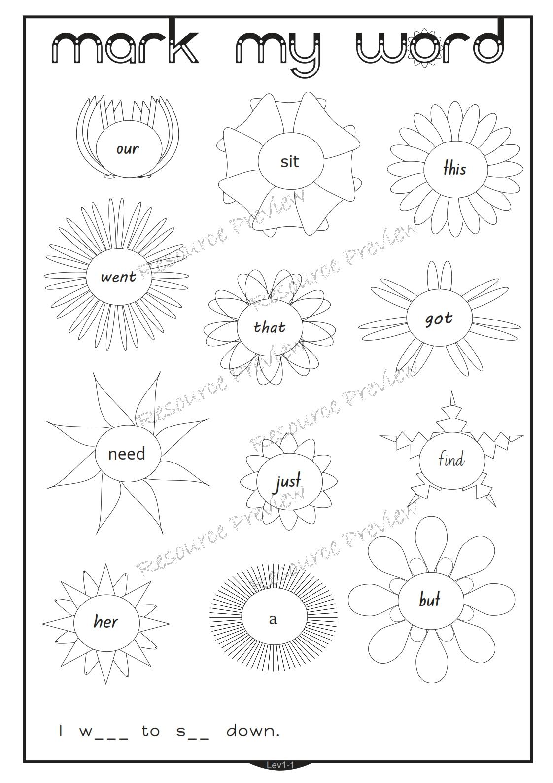 Sight word activities Lv1-1 - Image 3