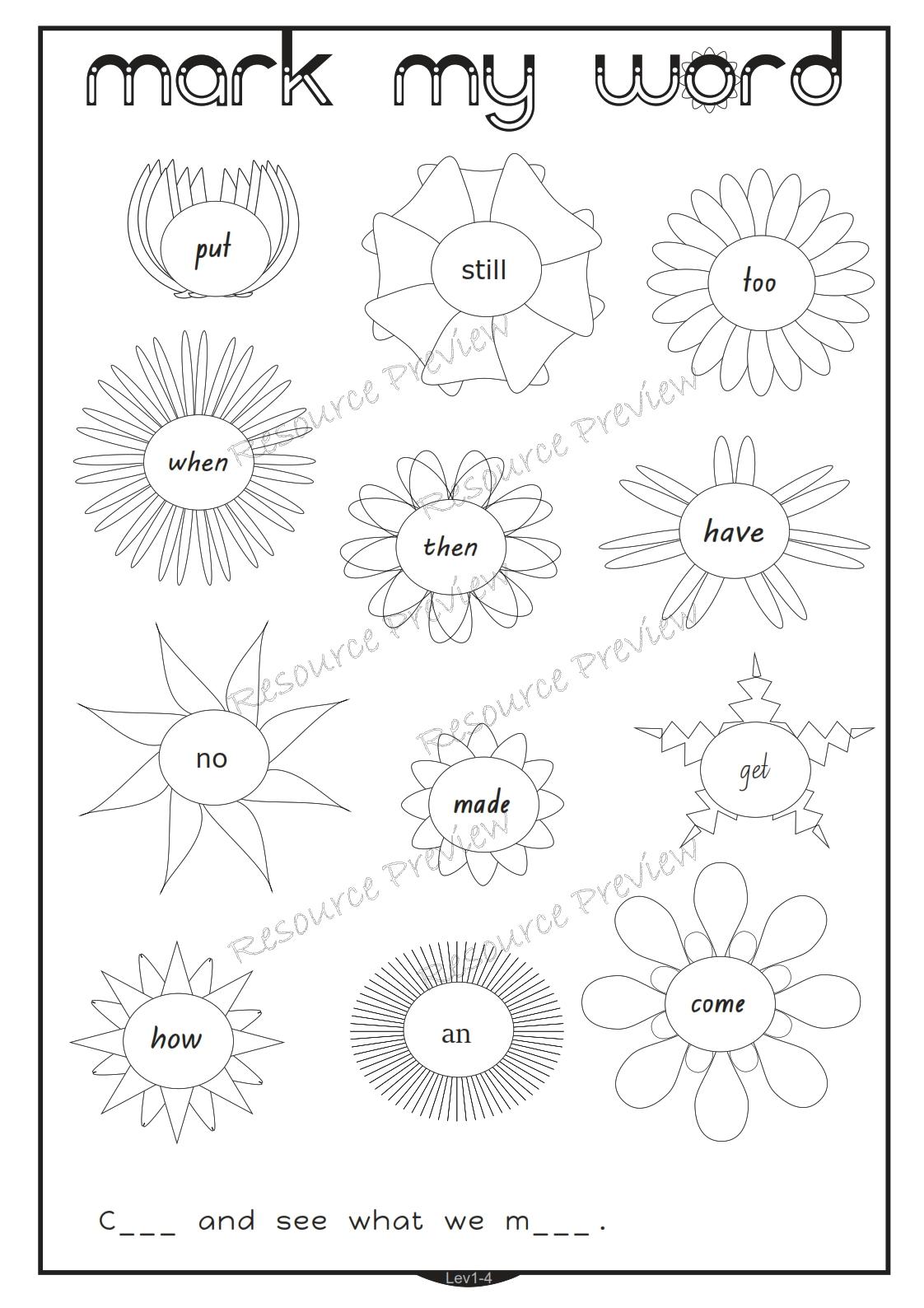 Sight word activities Lv1-4 - Image 5