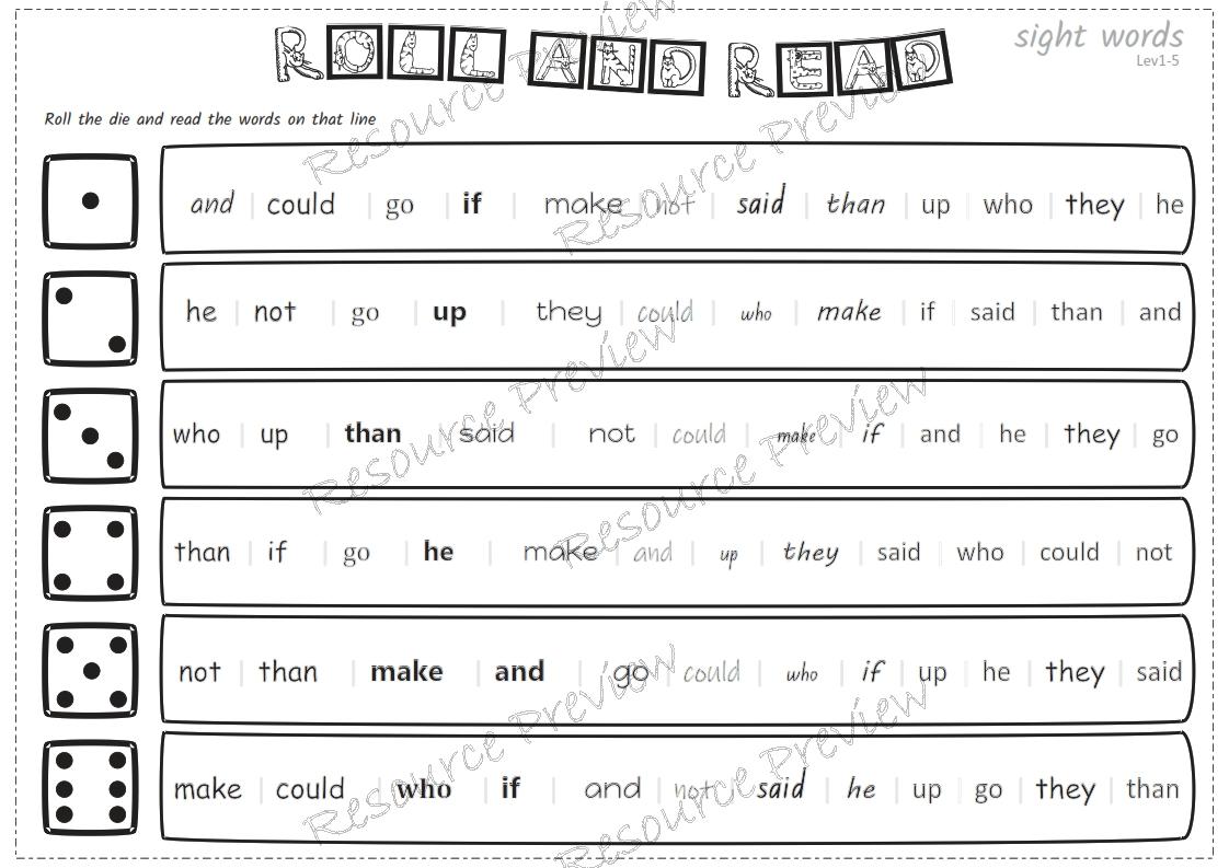 Sight word activities Lv1-5 - Image 4