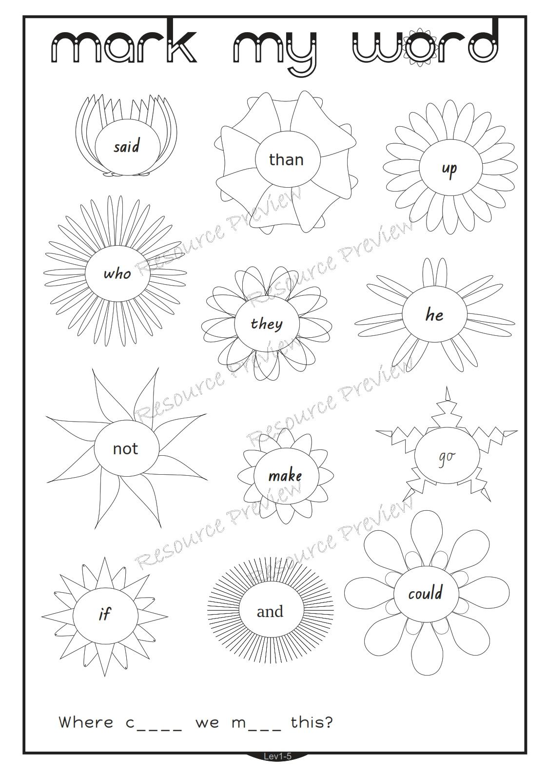 Sight word activities Lv1-5 - Image 5